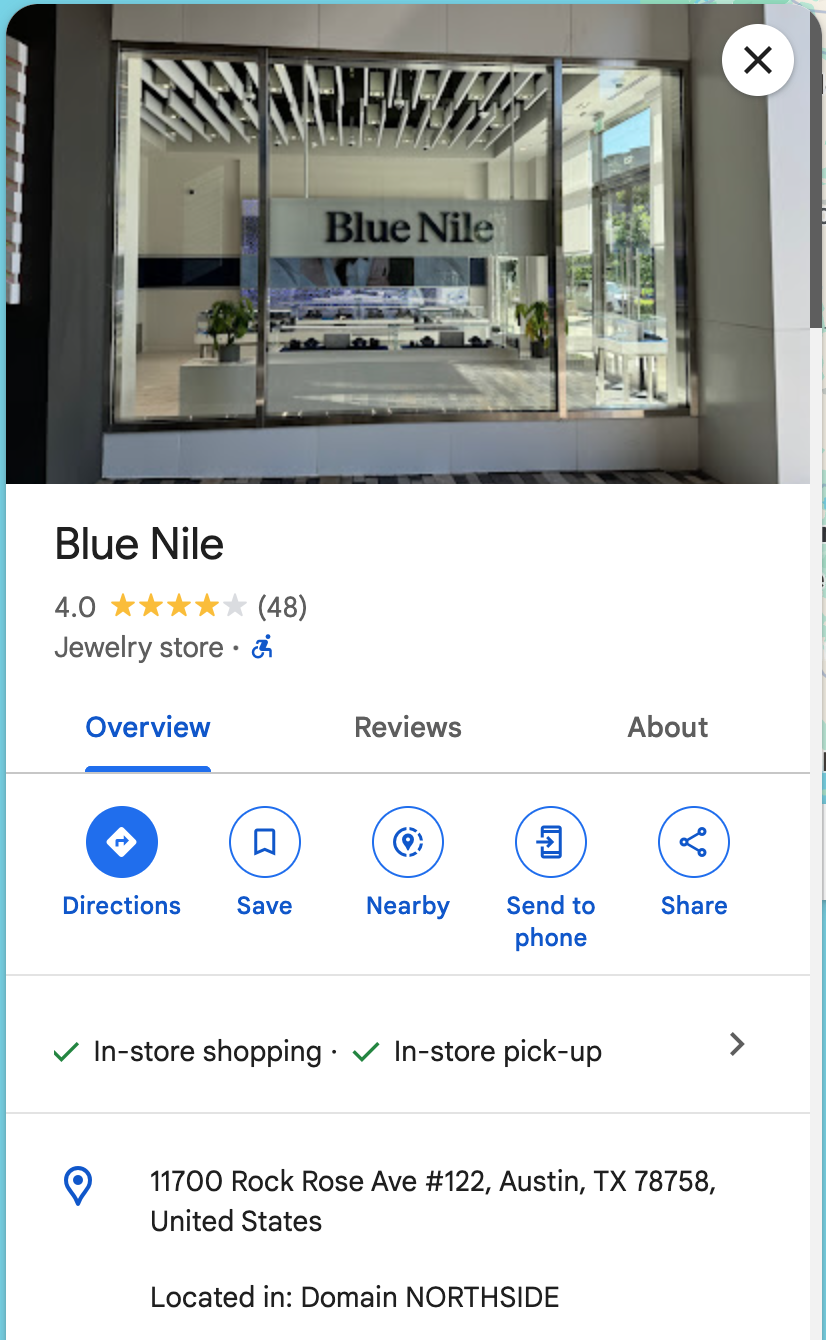Blue Nile Austin
