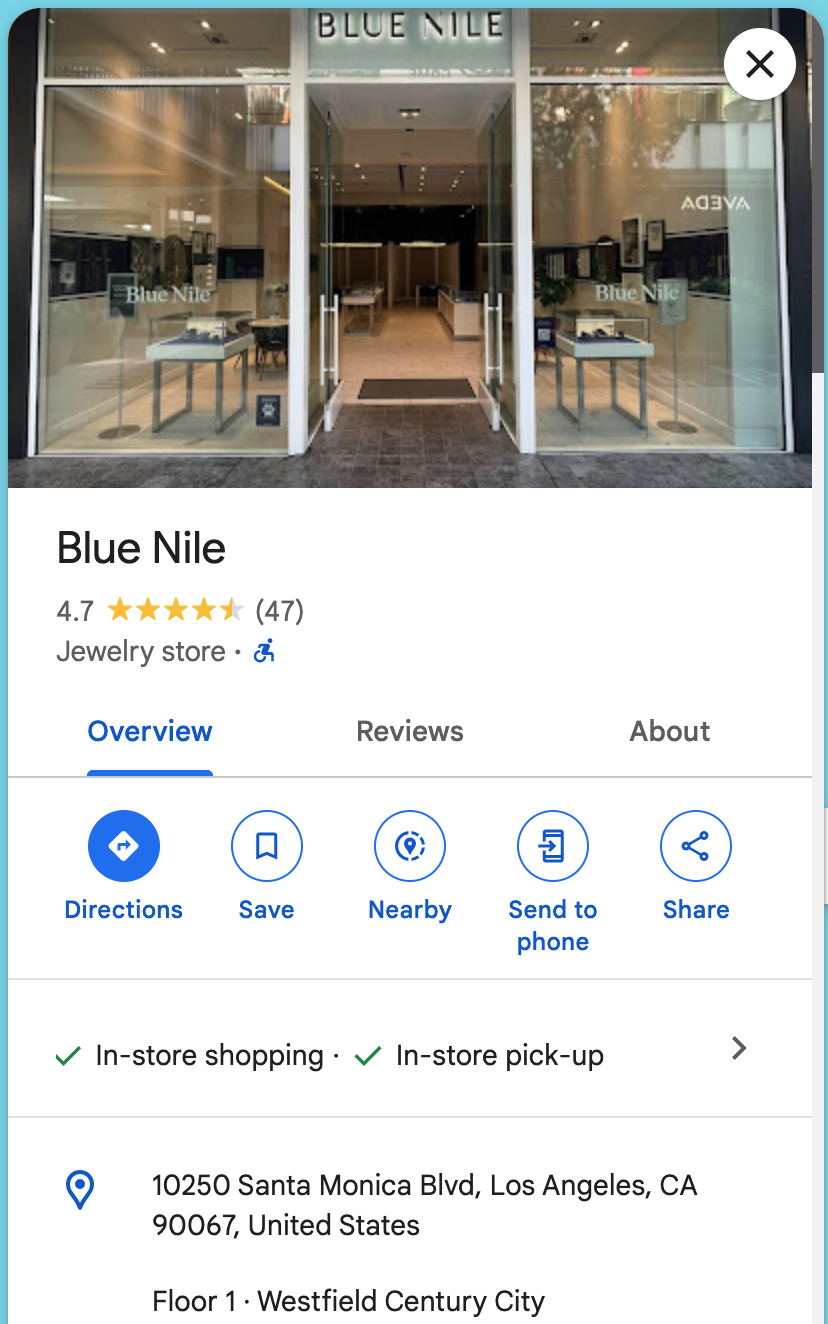 Blue Nile Los Angeles