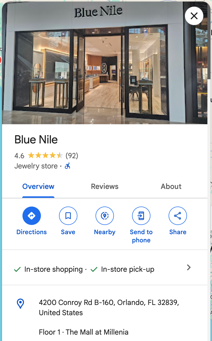 Blue Nile Orlando