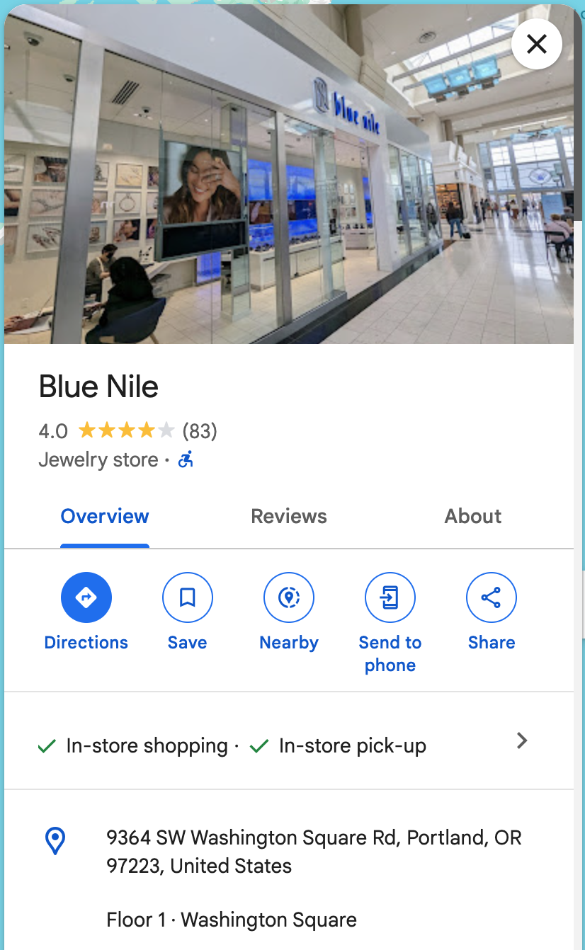 Blue Nile Portland