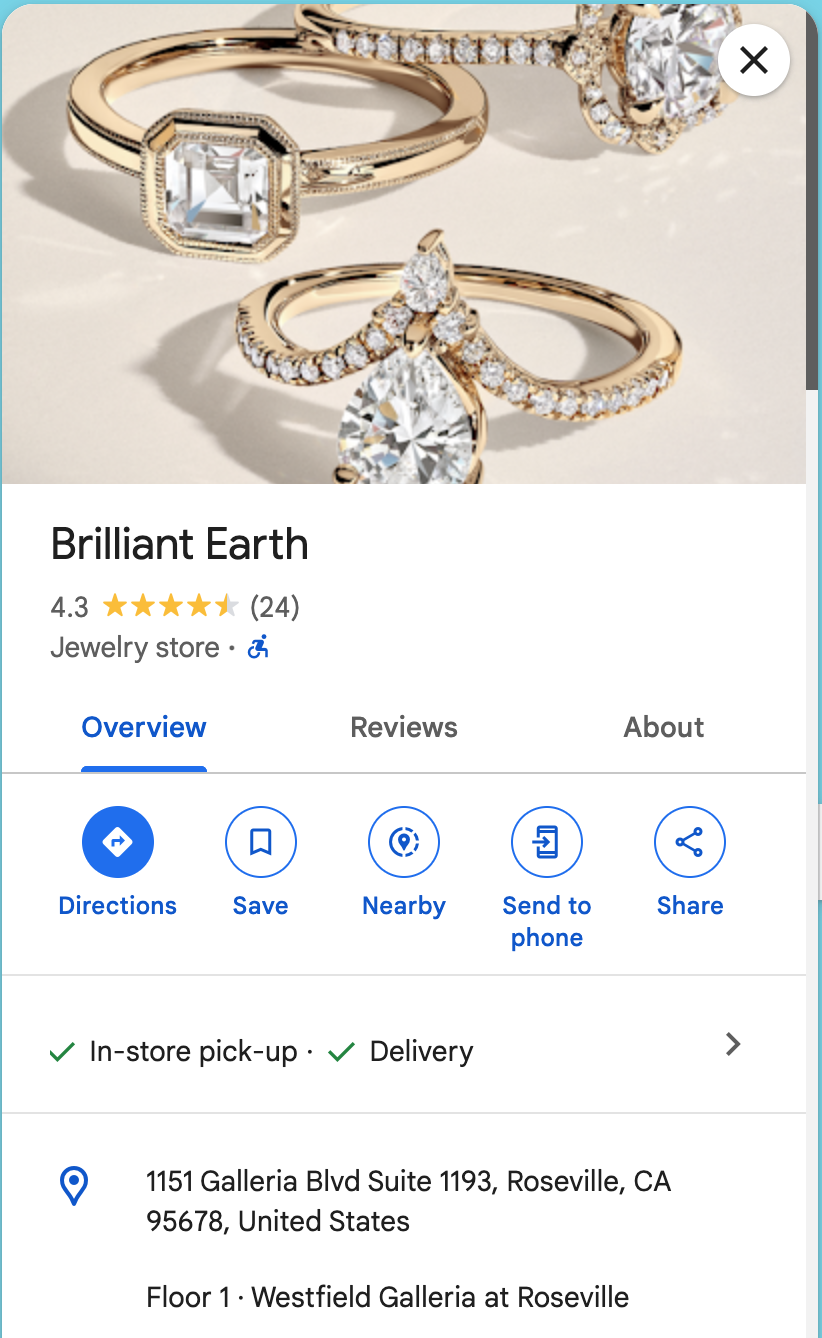 Brilliant Earth Roseville