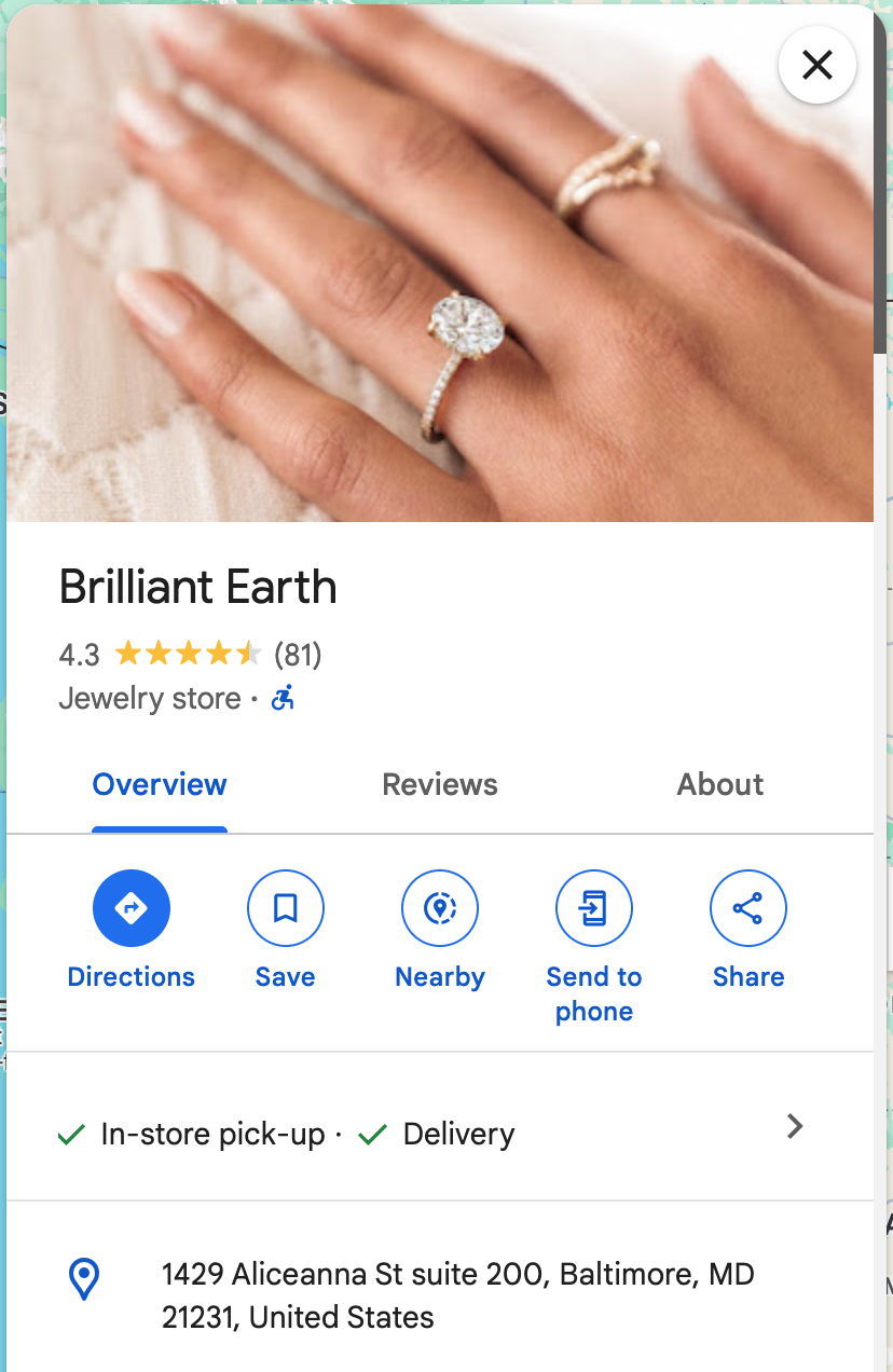 Brilliant Earth Baltimore