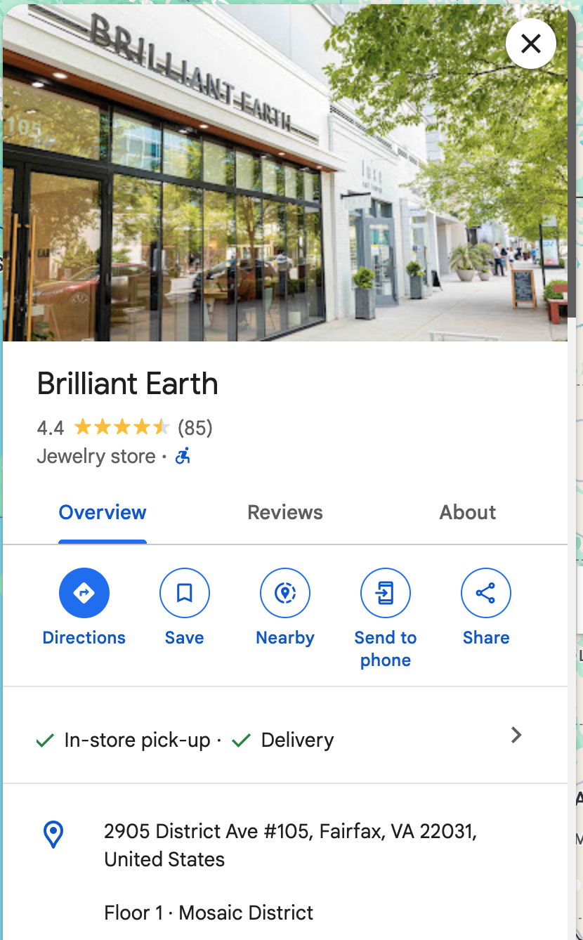 Brilliant Earth Fairfax