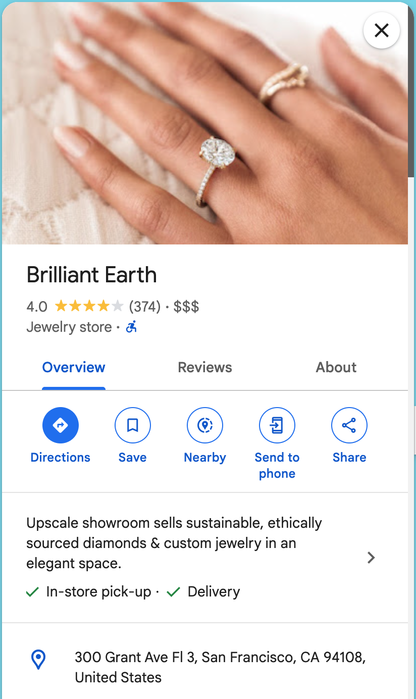Brilliant Earth San Francisco
