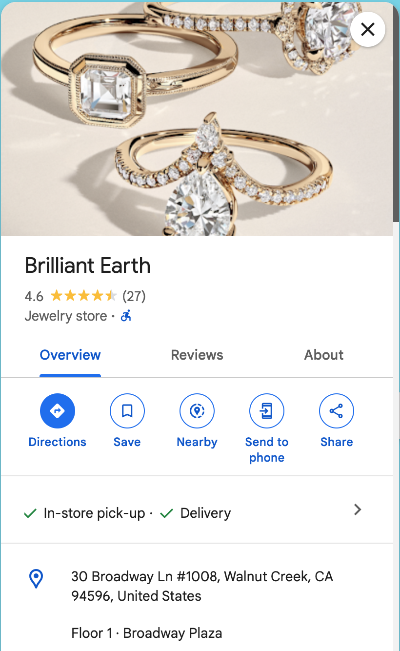 Brilliant Earth Walnut Creek