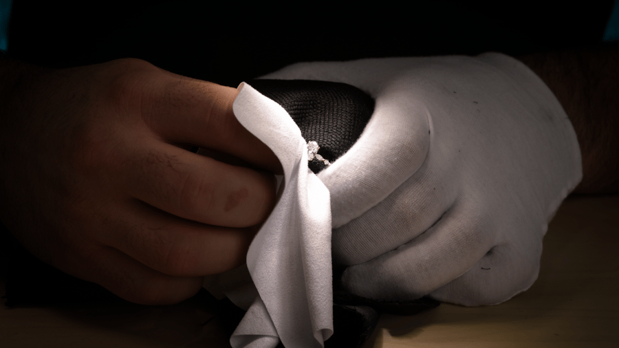 Brushing Cloth Over Ring