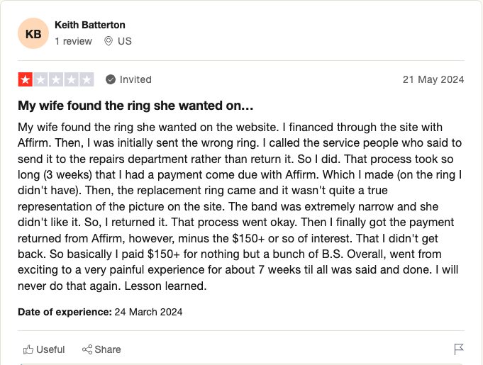 Keith (Grown Brilliance), customer service